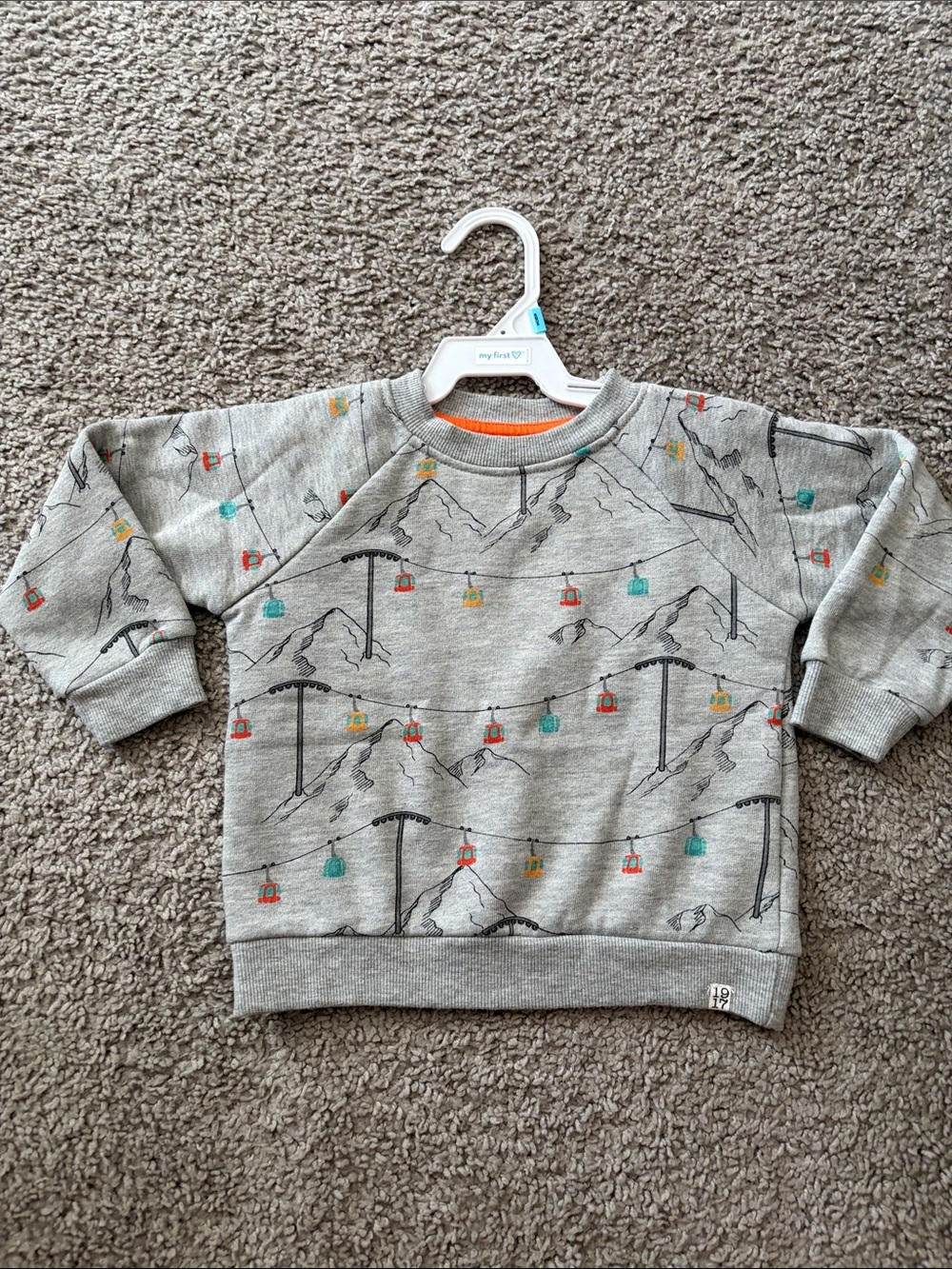 Sovereign Code Grey Sweatshirt with Colorful Cable Car Print